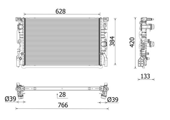 Kühler, Motorkühlung MAHLE CR2696000P