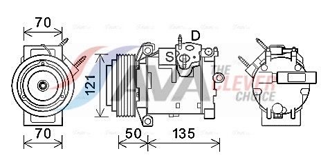 Kompressor, Klimaanlage AVA QUALITY COOLING JEAK066