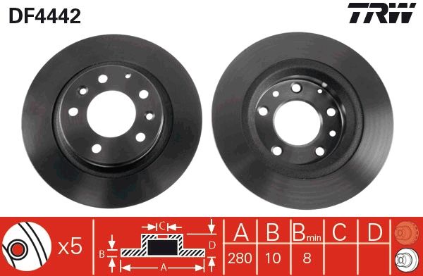 Bremsscheibe TRW DF4442
