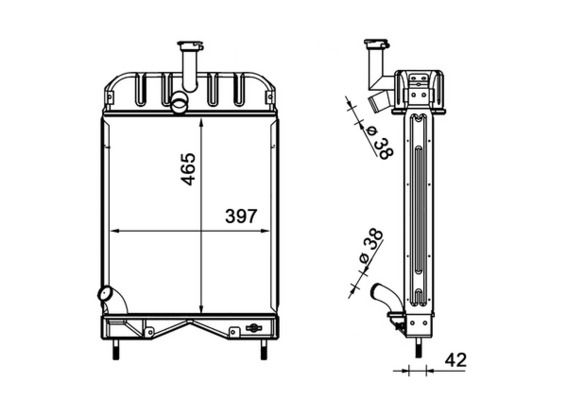 Kühler, Motorkühlung MAHLE CR2332000S