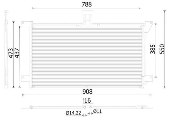 Kondensator, Klimaanlage MAHLE AC288001S