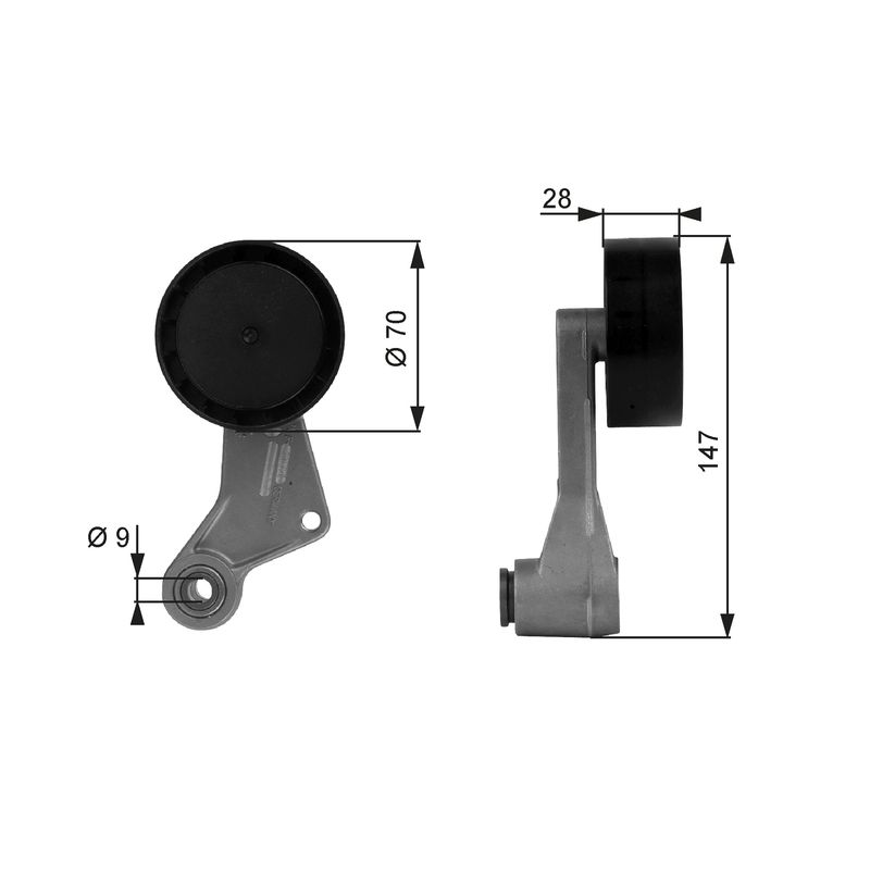 Riemenspanner Keilrippenriemen Gates T38065