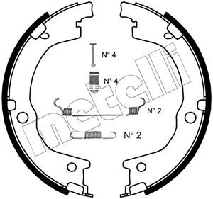 Bremsbackensatz, Feststellbremse METELLI 53-0230K