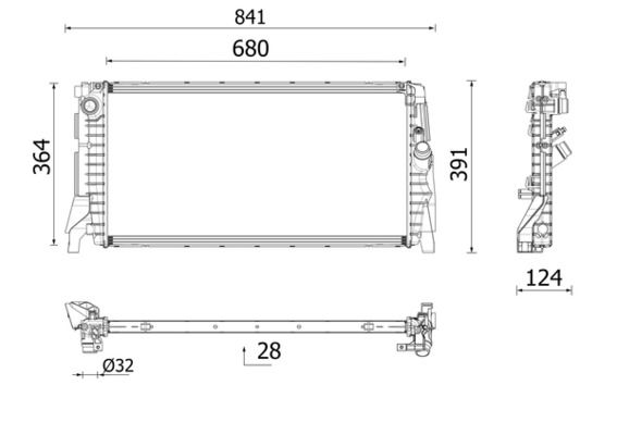 Kühler, Motorkühlung MAHLE CR2747000P