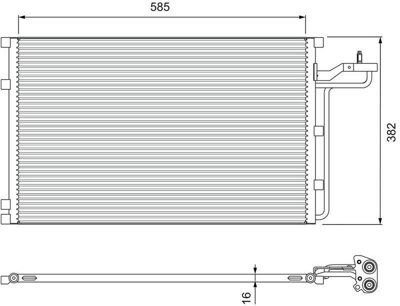 Kondensator, Klimaanlage VALEO 814416
