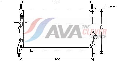 Kühler, Motorkühlung AVA QUALITY COOLING FDA2405