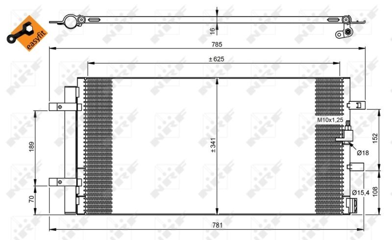 Kondensator, Klimaanlage NRF 350046