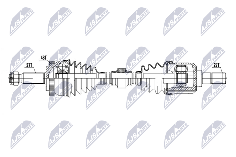 Antriebswelle (Gelenkwelle) NTY NPW-HY-653