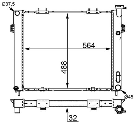 Kühler, Motorkühlung MAHLE CR1571000S