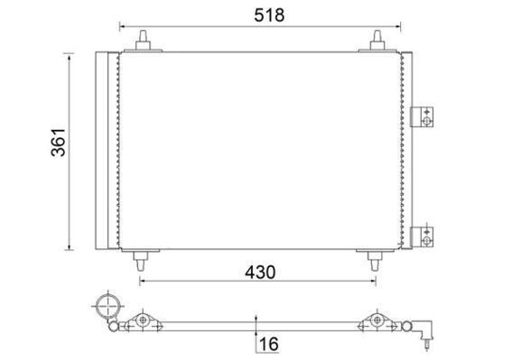 Kondensator, Klimaanlage MAHLE AC314000S