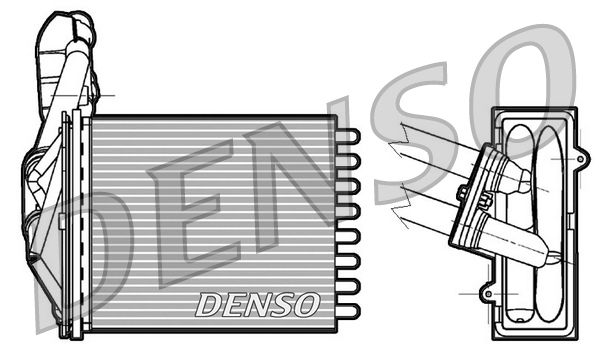 Wärmetauscher, Innenraumheizung DENSO DRR09042