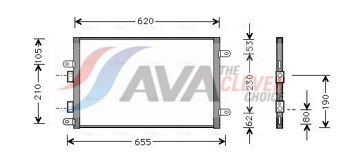 Kondensator, Klimaanlage AVA QUALITY COOLING AL5077