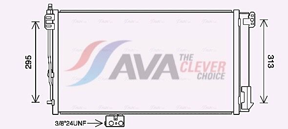 Kondensator, Klimaanlage AVA QUALITY COOLING MS5696D
