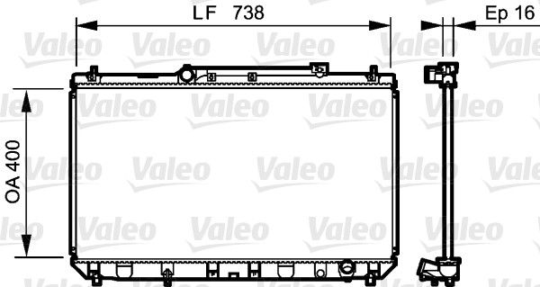 Kühler, Motorkühlung VALEO 734488