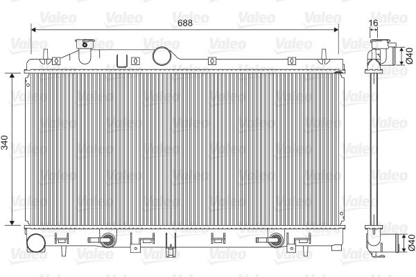 Kühler, Motorkühlung VALEO 701554