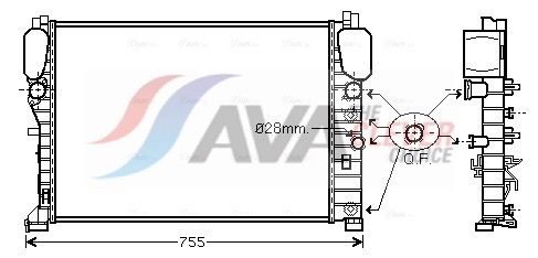 Kühler, Motorkühlung AVA QUALITY COOLING MSA2394
