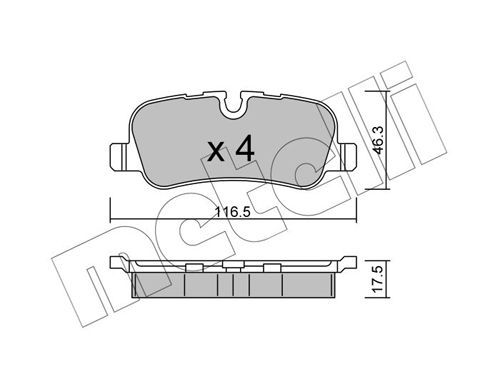Bremsbelagsatz, Scheibenbremse METELLI 22-0694-0