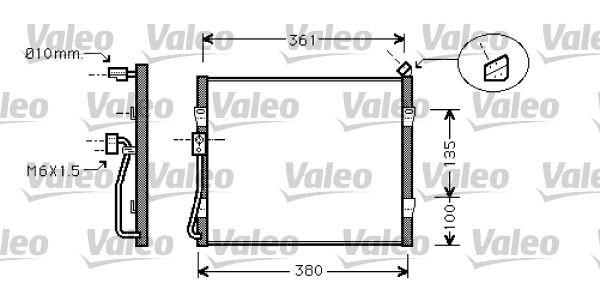 Kondensator, Klimaanlage VALEO 818031
