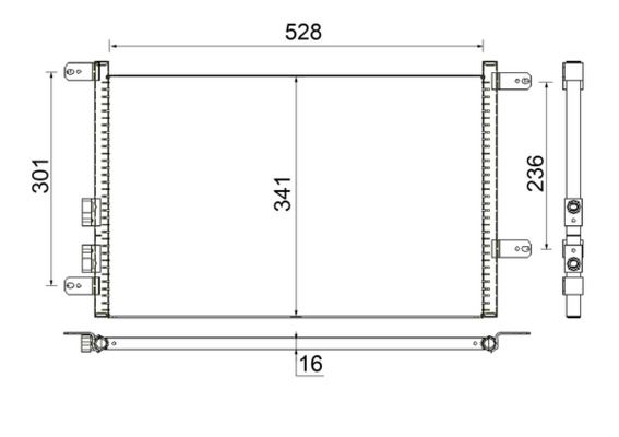 Kondensator, Klimaanlage MAHLE AC804000S