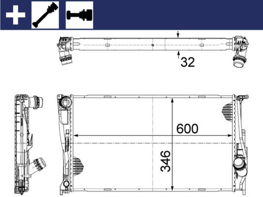 Kühler, Motorkühlung MAHLE CR1085000S