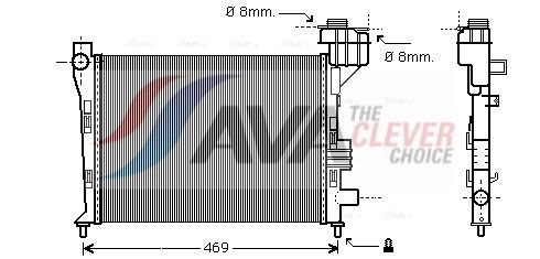 Kühler, Motorkühlung AVA QUALITY COOLING MSA2247