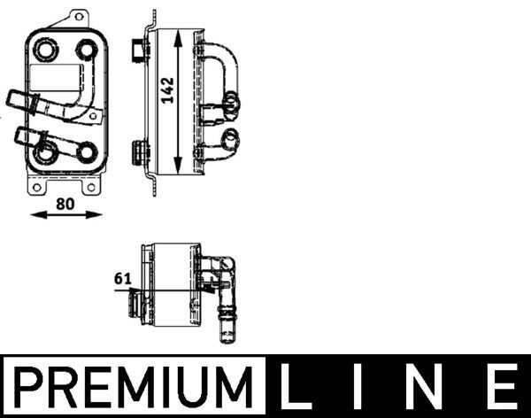Ölkühler, Automatikgetriebe MAHLE CLC43000P