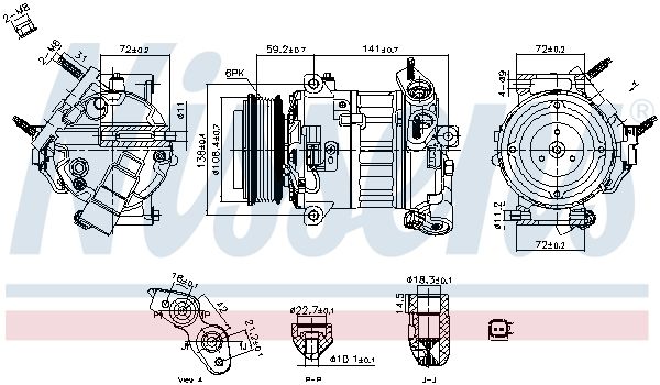 Kompressor, Klimaanlage NISSENS 890796