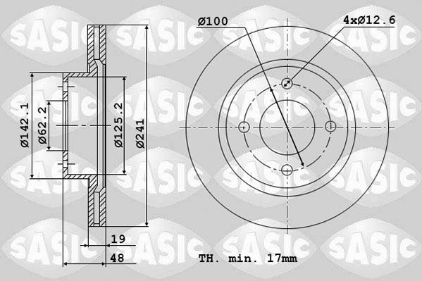 Bremsscheibe SASIC 6106160