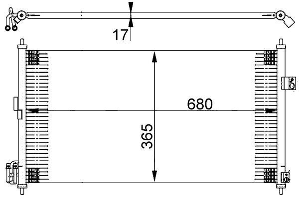 Kondensator, Klimaanlage MAHLE AC390000S