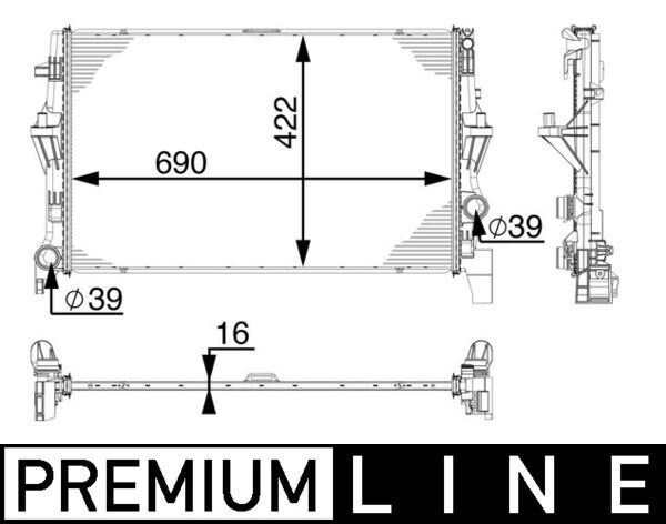 Kühler, Motorkühlung MAHLE CR902000P