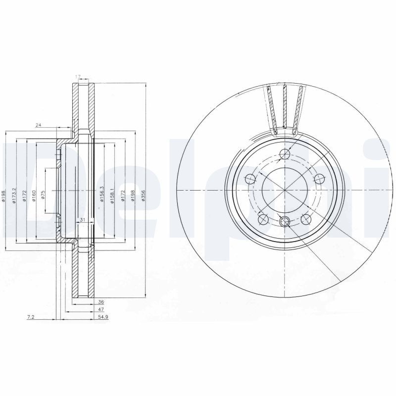 Bremsscheibe DELPHI BG9004
