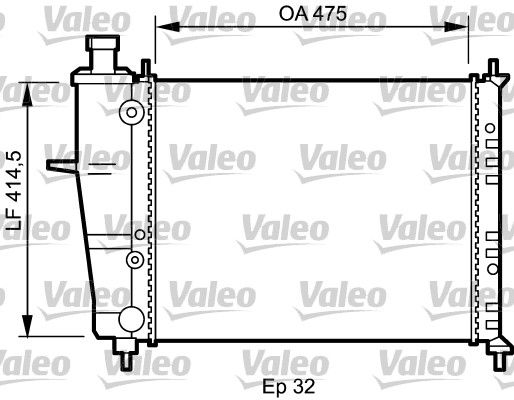 Kühler, Motorkühlung VALEO 734239
