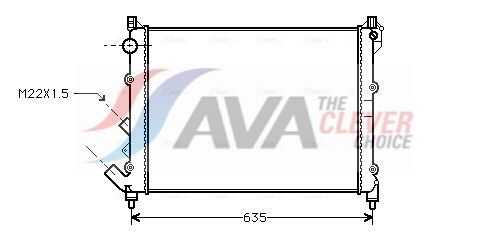 Kühler, Motorkühlung AVA QUALITY COOLING RT2164