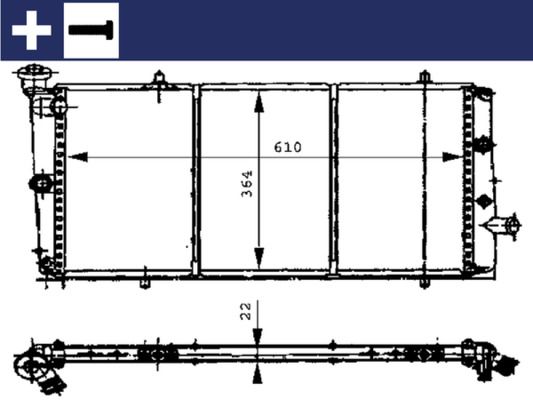 Kühler, Motorkühlung MAHLE CR444000S