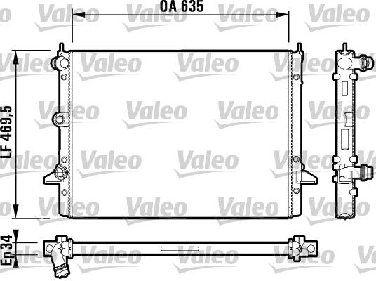 Kühler, Motorkühlung VALEO 732786