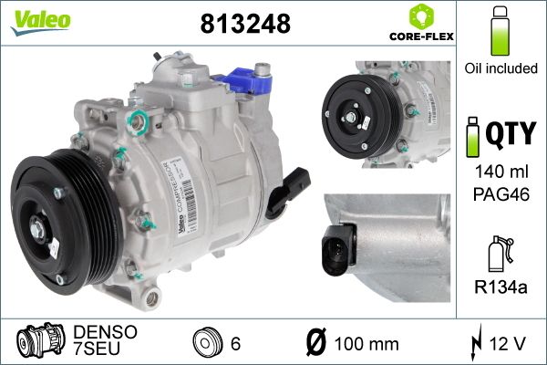 Kompressor, Klimaanlage VALEO 813248