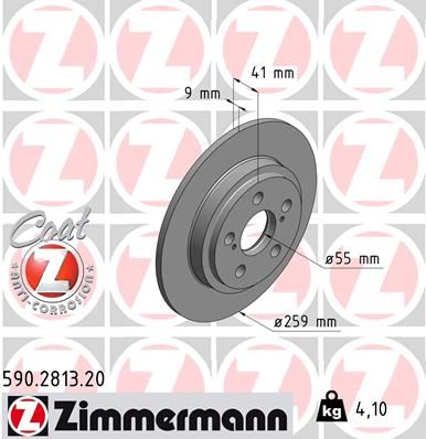 Bremsscheibe ZIMMERMANN 590.2813.20