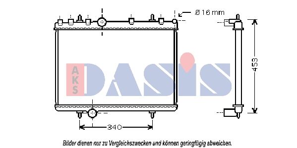 Kühler, Motorkühlung AKS DASIS 160105N