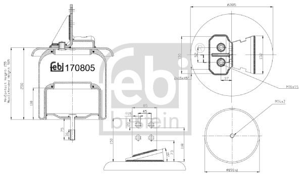 Bälgar, luftfjädring FEBI BILSTEIN 170805