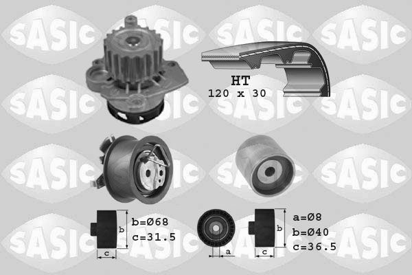 Wasserpumpe + Zahnriemensatz SASIC 3906003