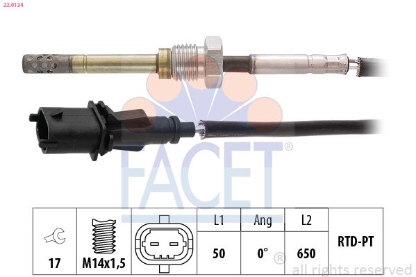 Sensor, Abgastemperatur FACET 22.0134