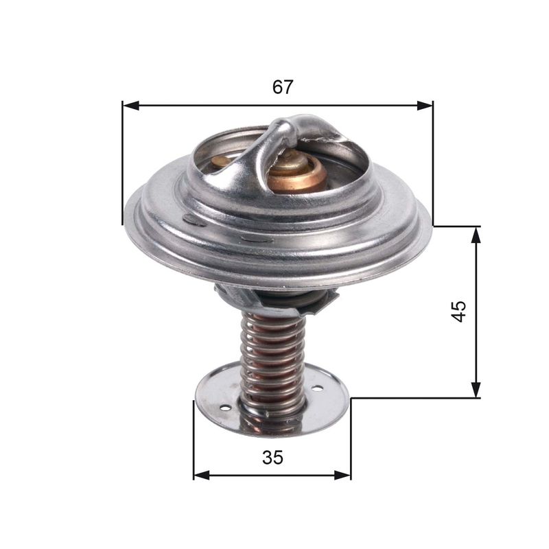 Kühlwasserthermostat Gates TH45688G1