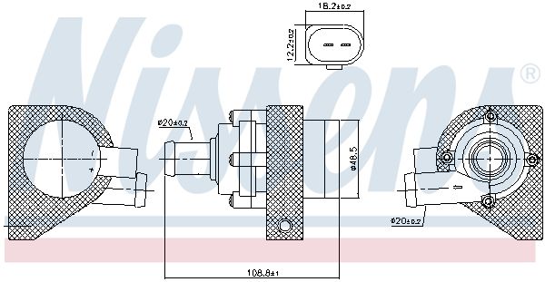 Zusatzwasserpumpe NISSENS 832110
