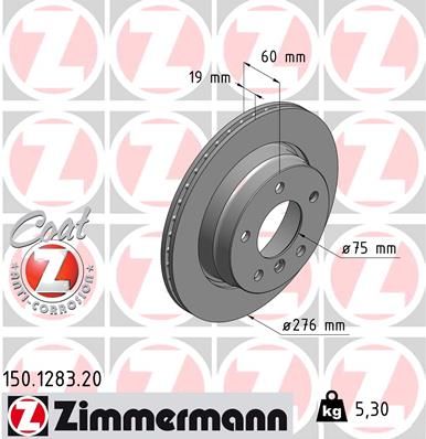 Bremsscheibe ZIMMERMANN 150.1283.20