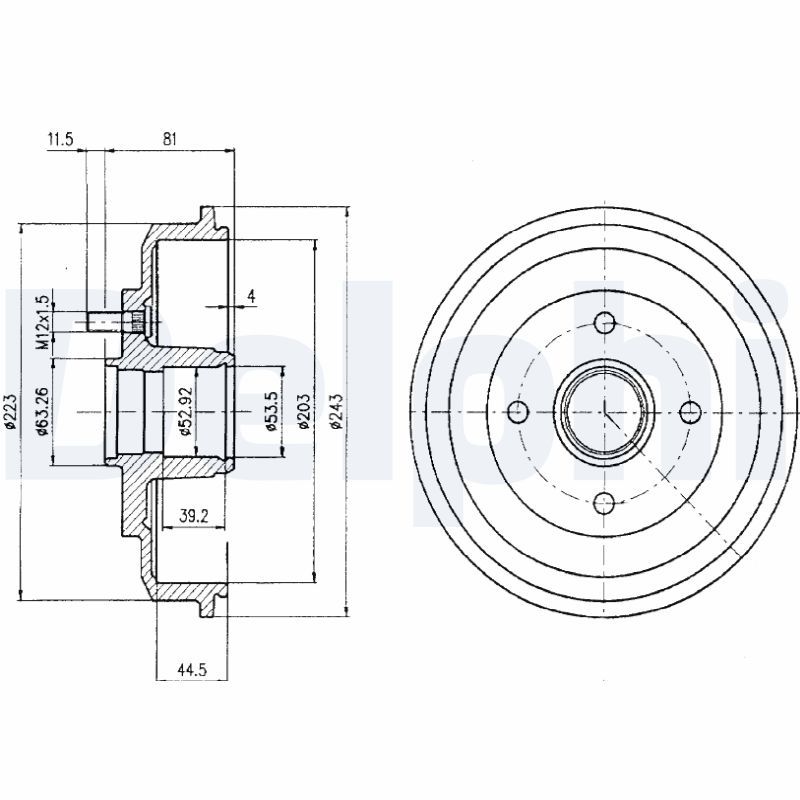 Bremstrommel DELPHI BF402