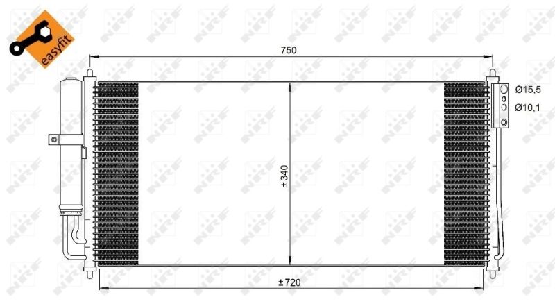 Kondensator, Klimaanlage NRF 350215