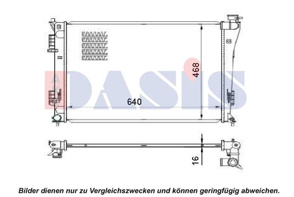 Kühler, Motorkühlung AKS DASIS 560074N