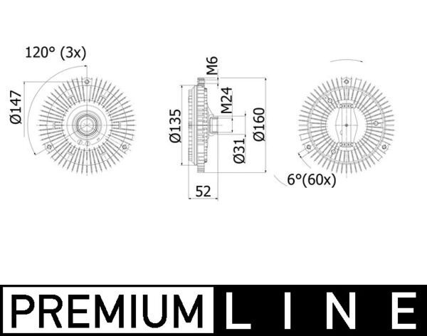 Kupplung, Kühlerlüfter MAHLE CFC57001P