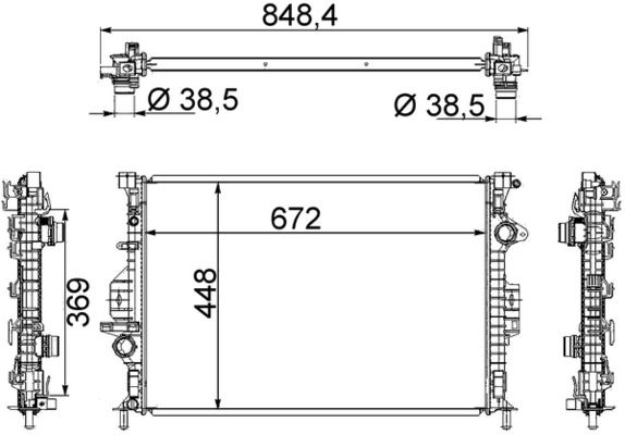 Kühler, Motorkühlung MAHLE CR1748000S