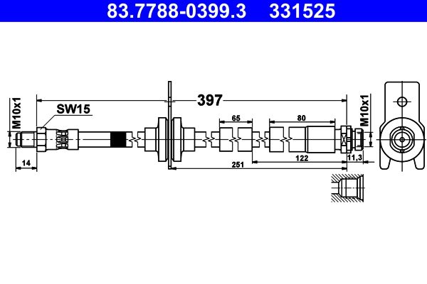 Bremsschlauch ATE 83.7788-0399.3
